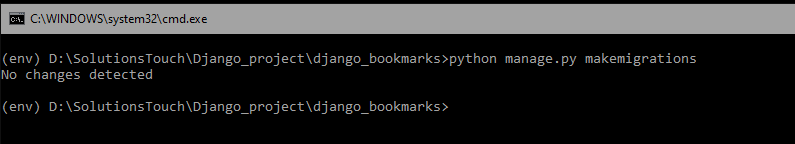 django makemigration command