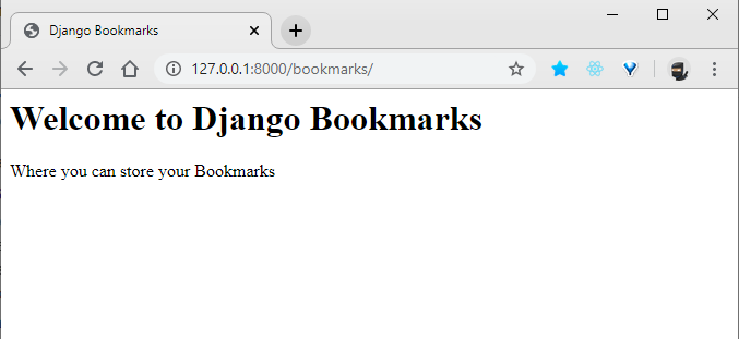 output of bookmarks application 