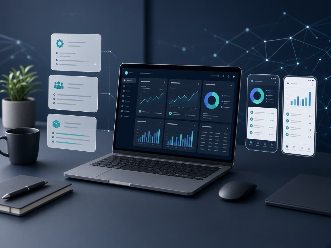 Software dashboards and digital product interfaces