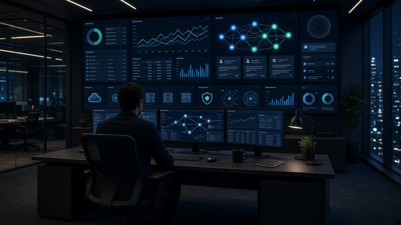 Finance operations command center with dashboards AI and secure infrastructure