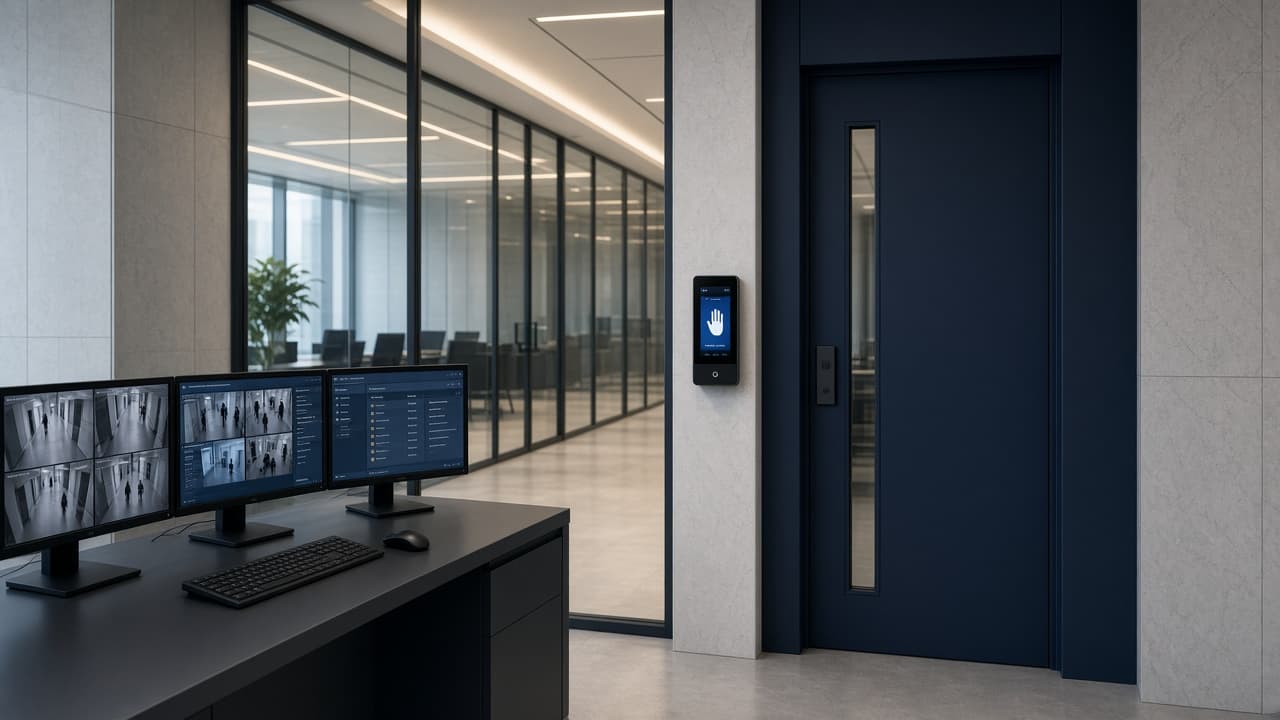 Finance office CCTV and access control security