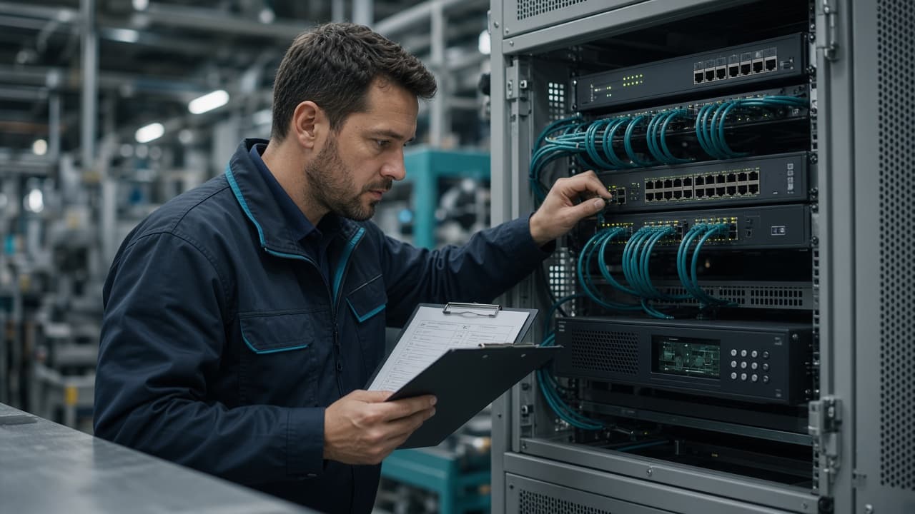 AMC technician supporting manufacturing IT and security systems