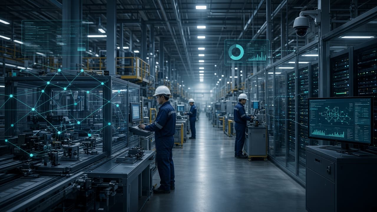 Smart manufacturing floor with connected operations and monitoring