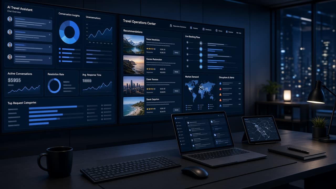 AI travel assistant and analytics command center