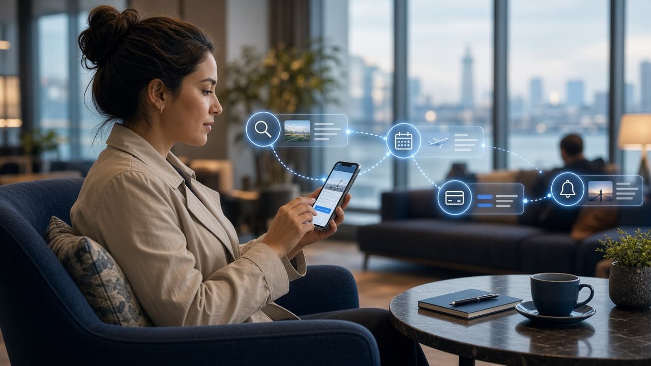 Travel customer journey from enquiry to trip support